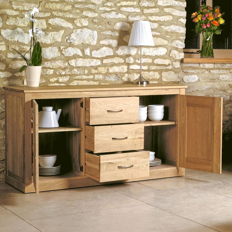 Mobel Oak Sideboard - 2 Door - 3 Drawer
