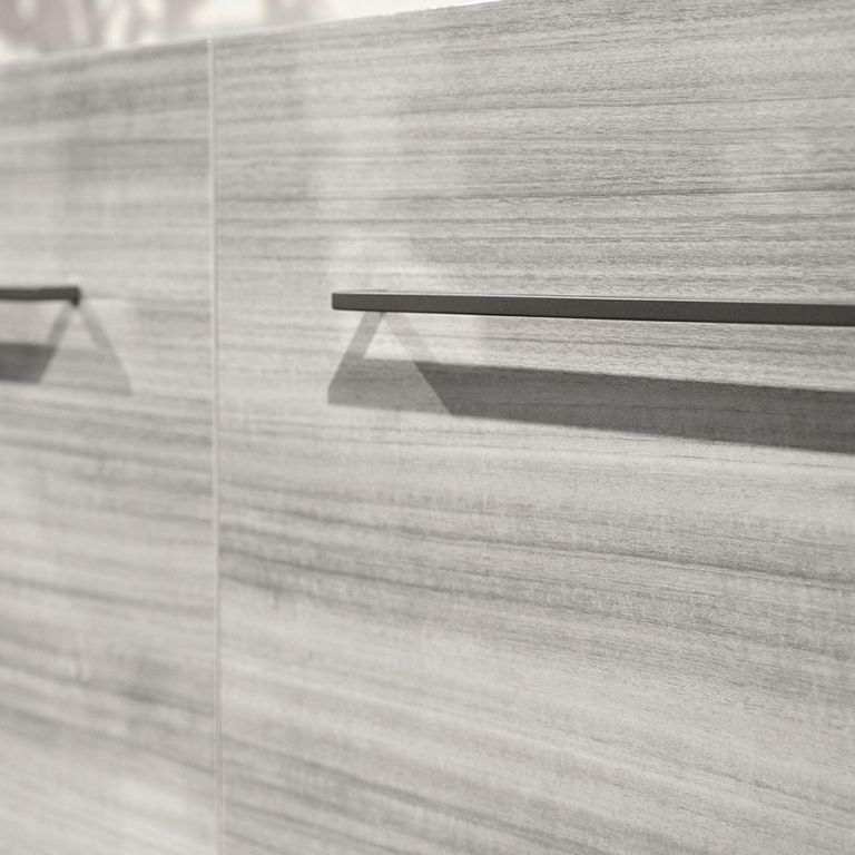 Mia Large Buffet Sideboard - 185cm - 3 Door - with Handles - Grey