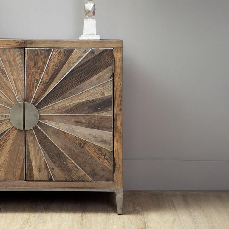 Midas Sideboard - 4 Door - Extra Large - 200cm - Industrial - Elm Wood