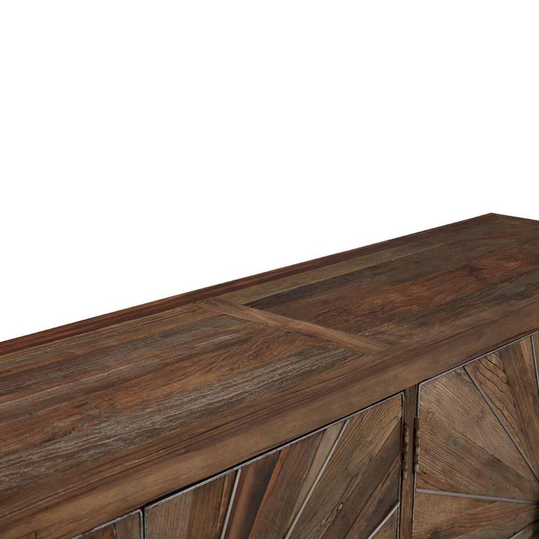 Midas Sideboard - 4 Door - Extra Large - 200cm - Industrial - Elm Wood