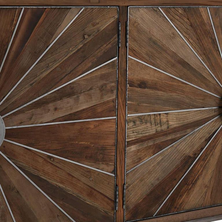 Midas Sideboard - 4 Door - Extra Large - 200cm - Industrial - Elm Wood