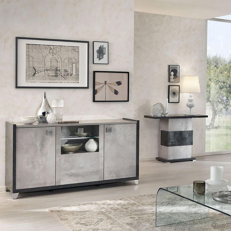 Milo Grey 160cm Large 3 Door Sideboard