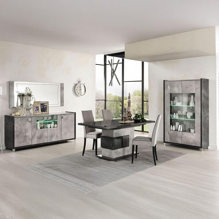 Milo Grey 190cm Extra Large 4 Door Sideboard