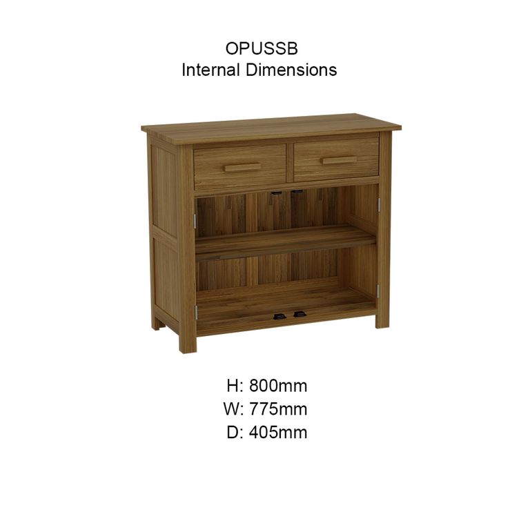 Opus Sideboard - 2 Door - Small - 91.5cm - Oak