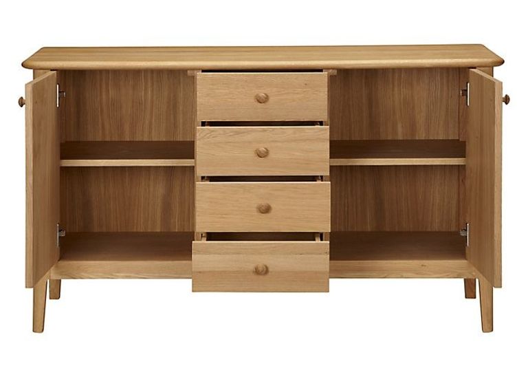 Modena Sideboard - 2 Door - 4 Drawer - Oak