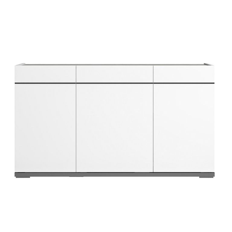 Modern Mara Medium Buffet Sideboard - 140cm - 3 Doors - White