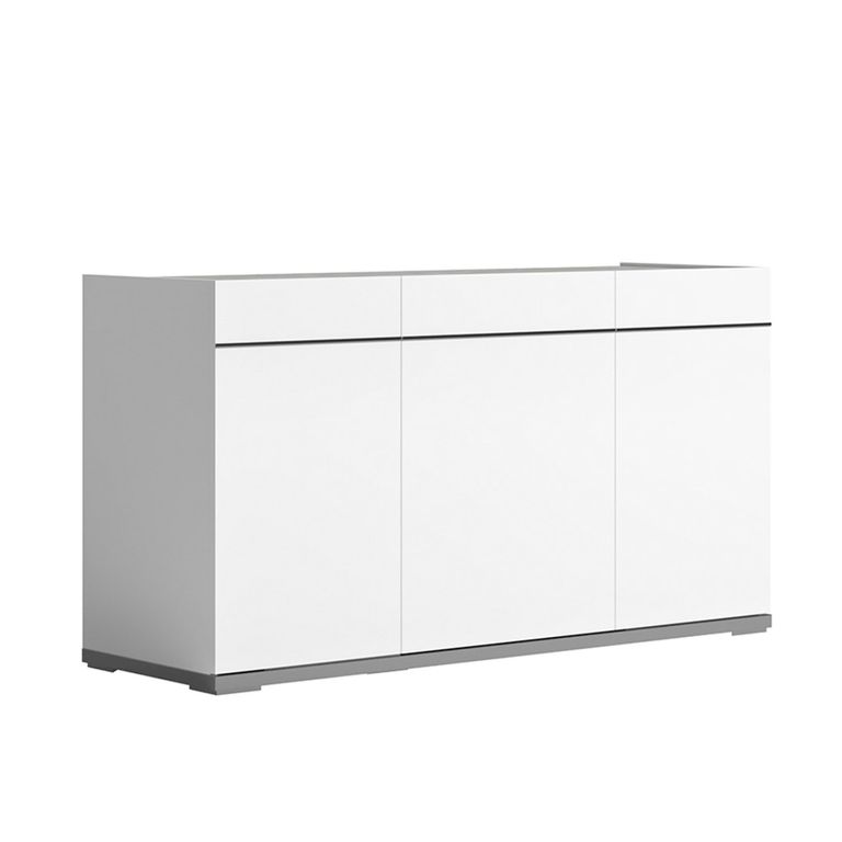 Modern Mara Medium Buffet Sideboard - 140cm - 3 Doors - White