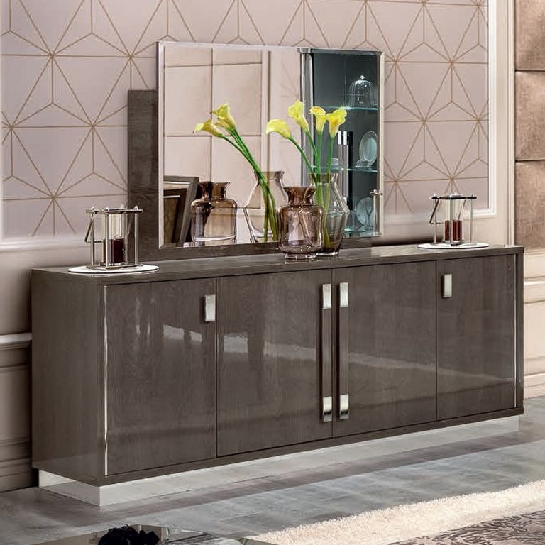 Platinum Buffet Sideboard - Slim - Large - Silver