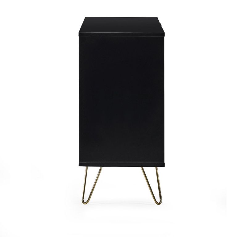 Murano Sideboard - Small - 2 Door - Ribbed - Black