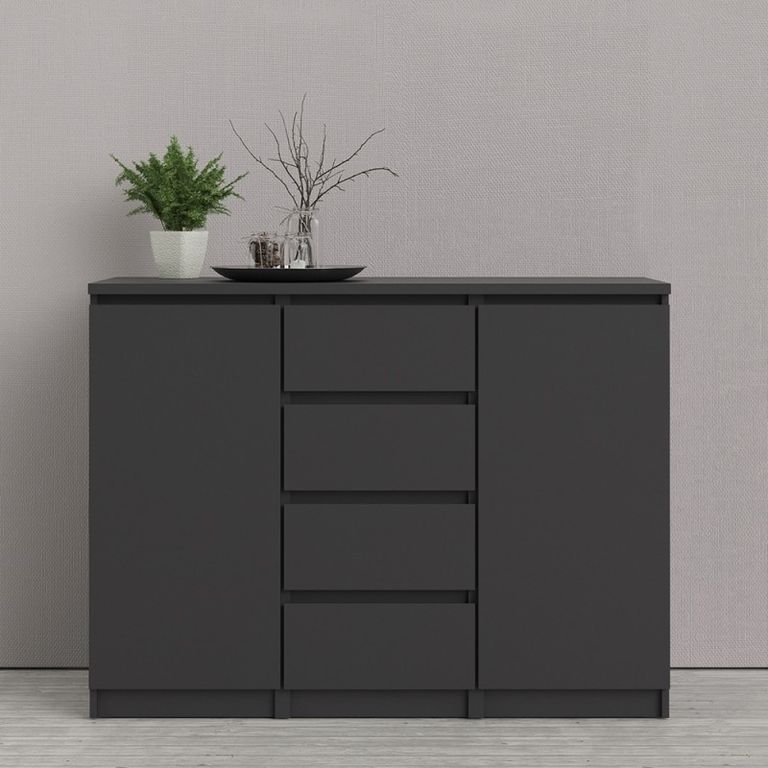 Naia Black 2 Door Small Sideboard