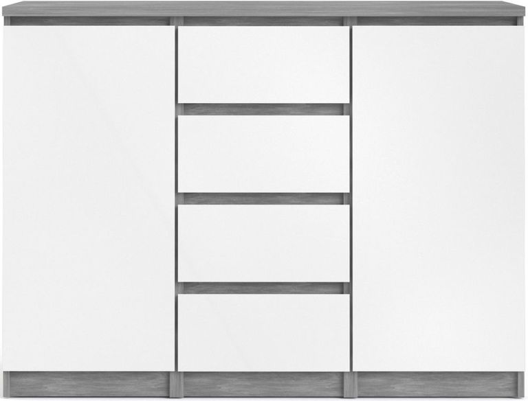 Naia Grey Concrete Effect Small Sideboard - 2 Doors