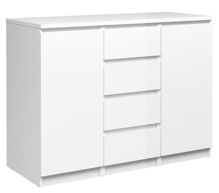 Naia White Gloss 2 Door Small Sideboard