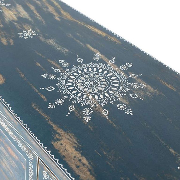 Naples Sideboard - Blue Mango Wood - 6 Door - Extra Large - 184cm