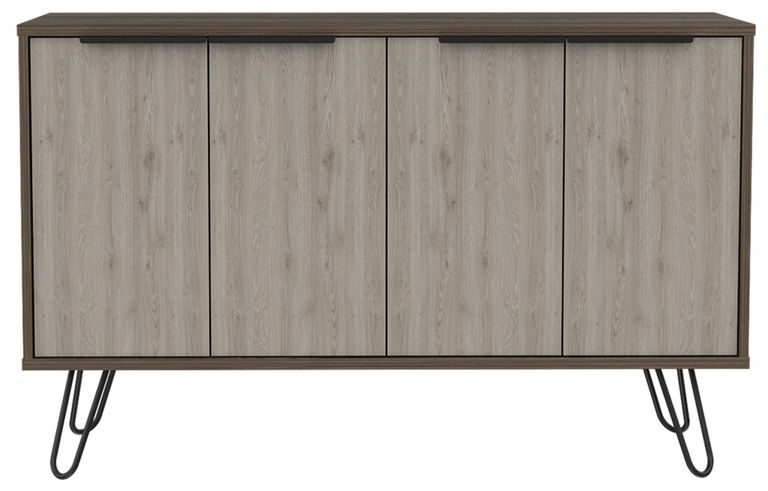 Nevada Grey Oak Effect Medium Sideboard with Hairpin Legs