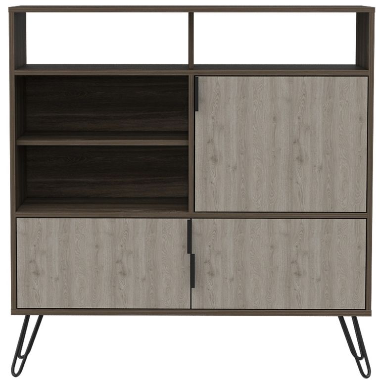 Nevada Grey Oak Effect Small Sideboard with Hairpin Legs