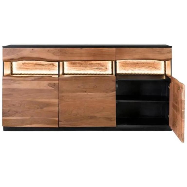 Niarada Sideboard - Acacia Wood - 3 Door - Extra Large - 180cm
