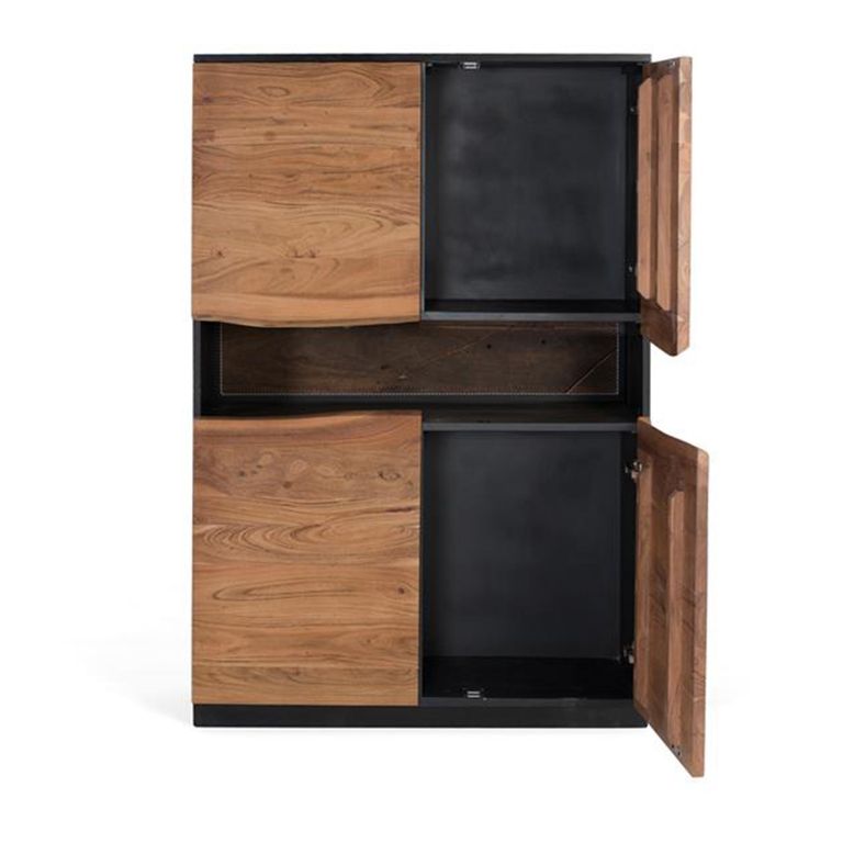 Niarada Highboard - Acacia Wood - 4 Door - Tall