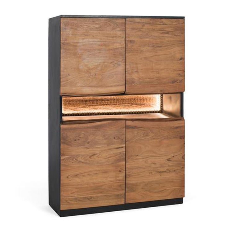 Niarada Highboard - Acacia Wood - 4 Door - Tall