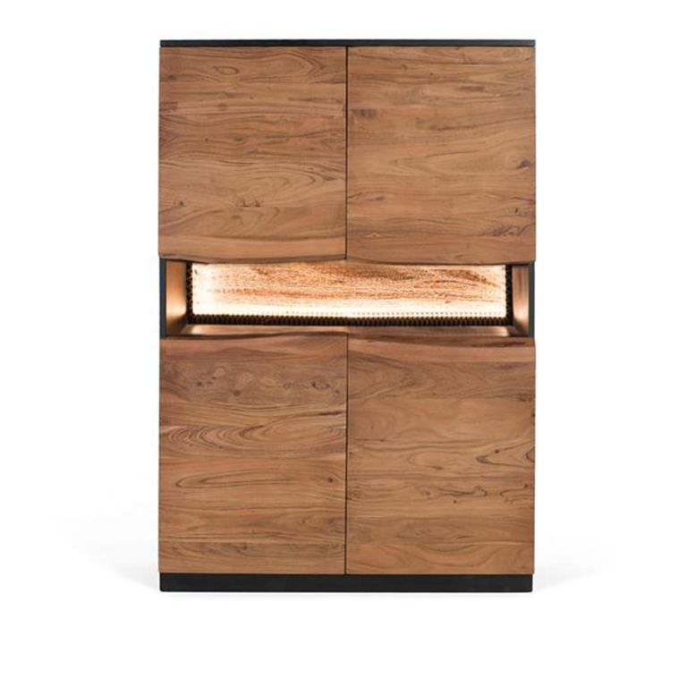 Niarada Highboard - Acacia Wood - 4 Door - Tall