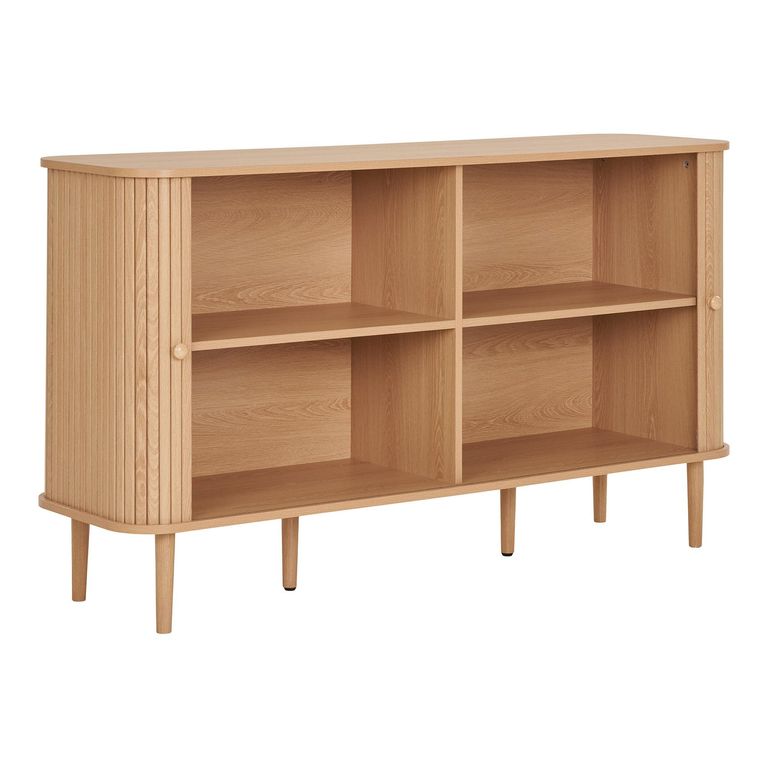 Nikko Medium Sideboard - 2 Door - Curved - Fluted - 140cm - Pine Wood