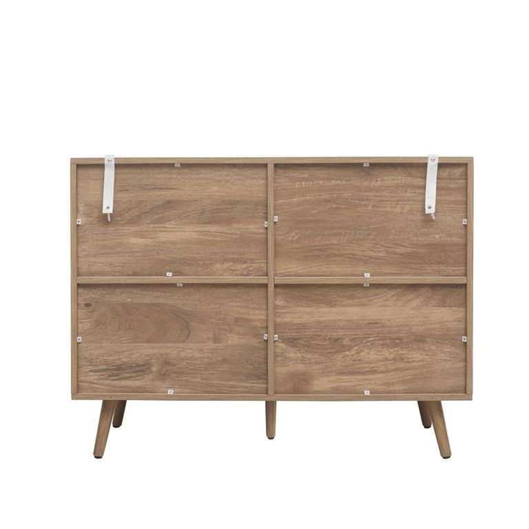 Noah Small Sideboard - 100cm - 2 Door - Oak and Rattan