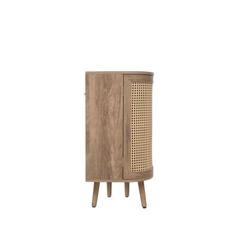 Noah Small Sideboard - 100cm - 2 Door - Oak and Rattan