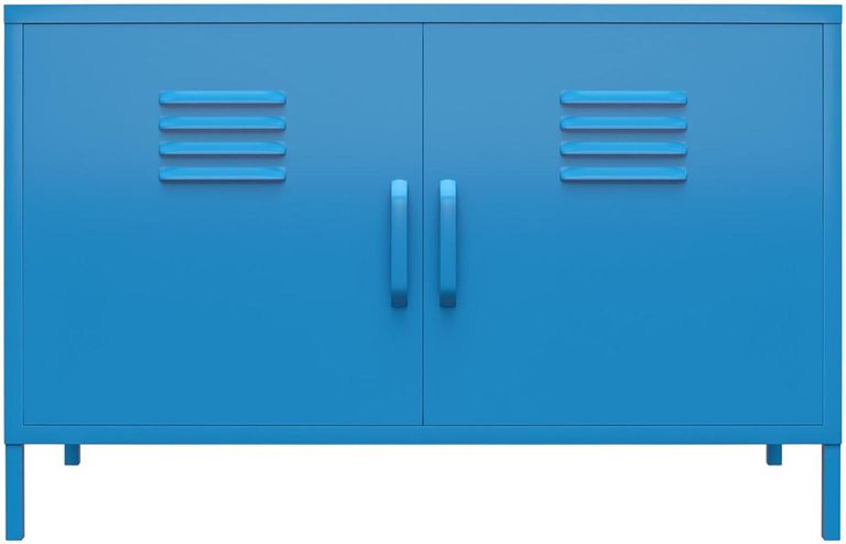 Nowata Cache Blue Locker Accent Sideboard - 2 Doors - 4012810COMNUK