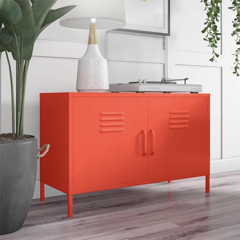 Nowata Cache Orange Locker Accent Sideboard - 2 Doors - 4012813COMNUK