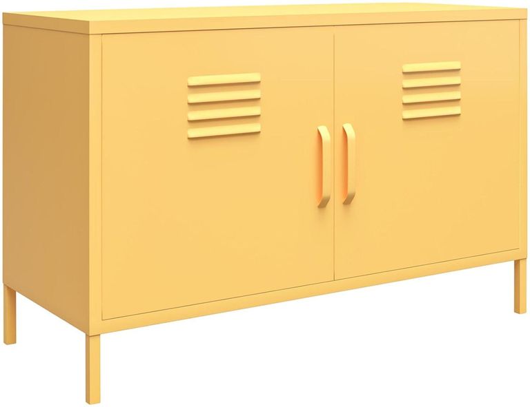 Nowata Cache Yellow Locker Accent Sideboard - 2 Doors - 4012814COMNUK