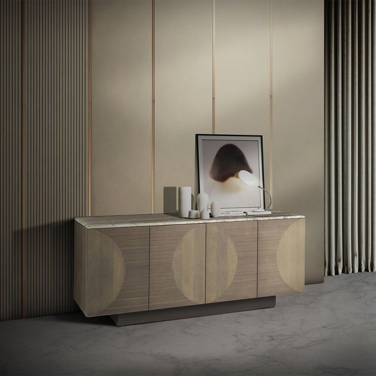 Opera Sideboard - Marble and Wood - 4 Door - Large - Variation Available