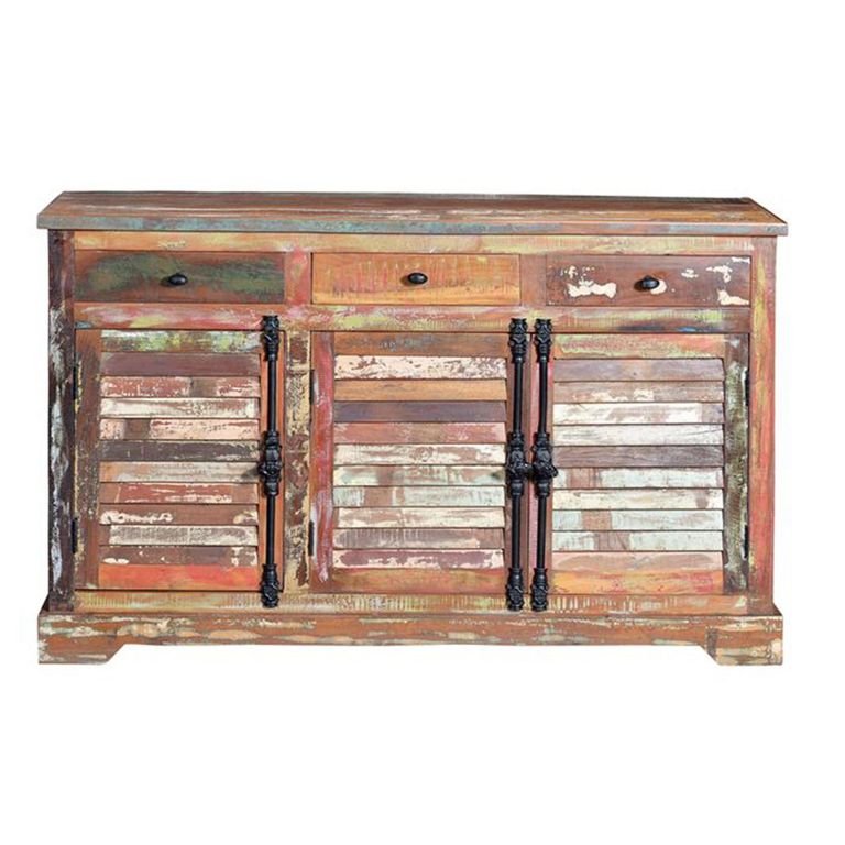 Ostenth Sideboard - Recycled Wood - 3 Door - Medium - 150cm