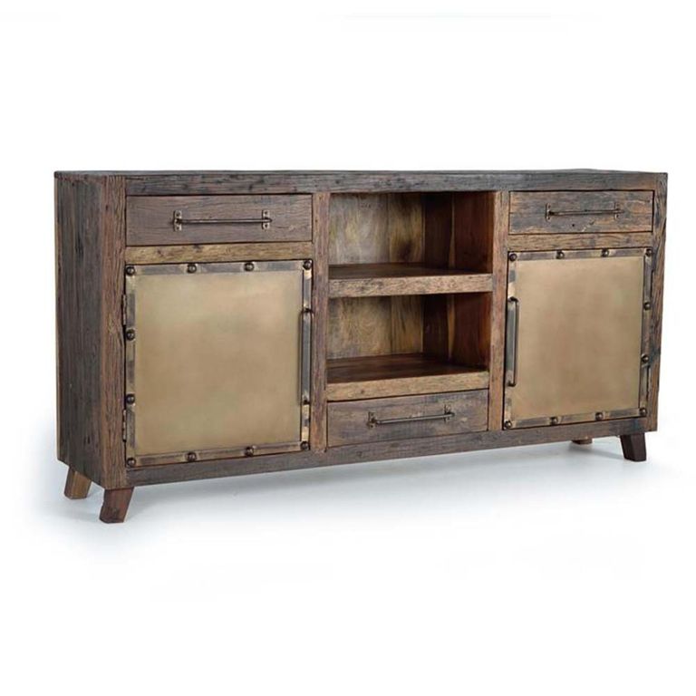 Pemberton Sideboard - Railway Wood - 2 Door - Extra Large - 180cm