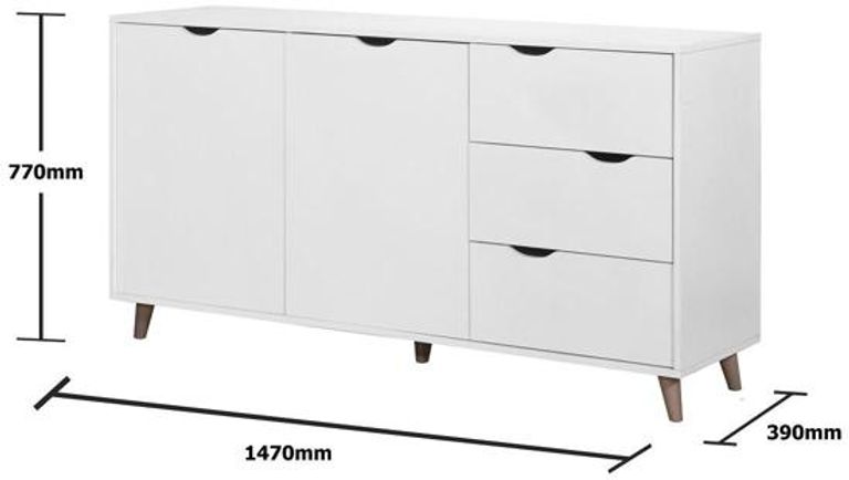 Perce White 2 Door Medium Sideboard