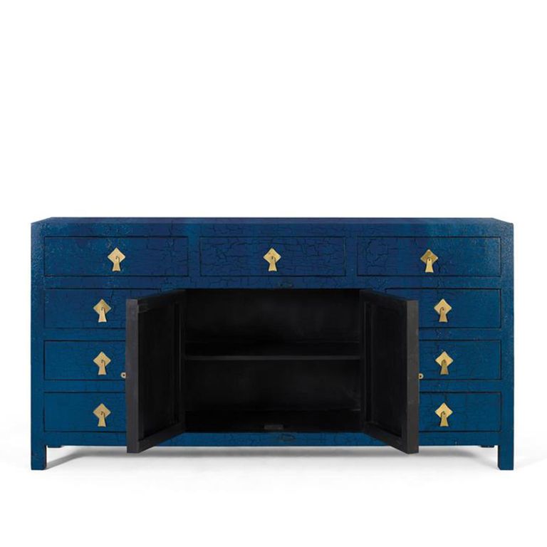 Pesaro Sideboard - Blue Mango Wood - 2 Door - Extra Large - 180cm