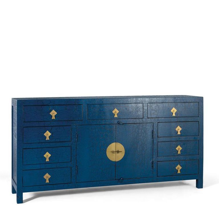 Pesaro Sideboard - Blue Mango Wood - 2 Door - Extra Large - 180cm