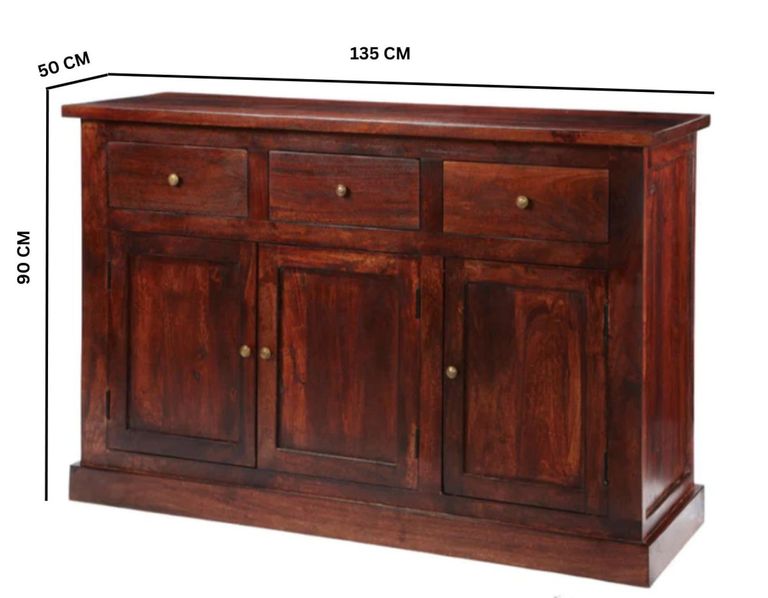 Phulera Dark Wood 135cm Medium Sideboard
