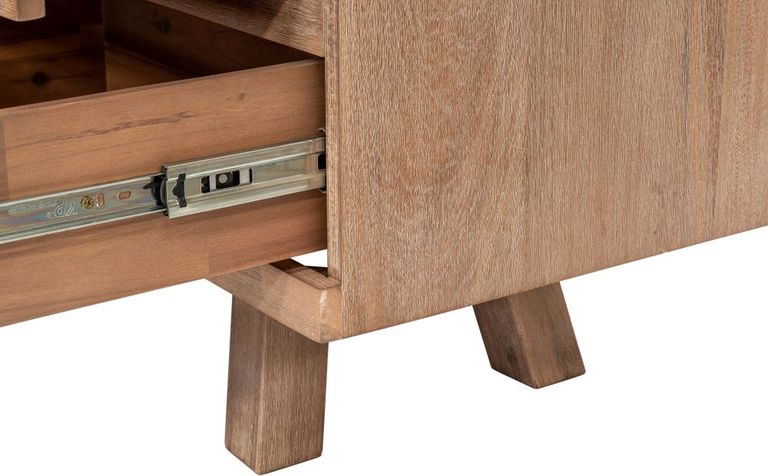 Pimlico Acacia Wood and Concrete Top Large Sideboard