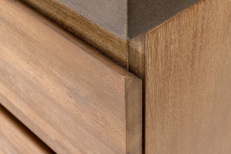 Pimlico Acacia Wood and Concrete Top Small Sideboard