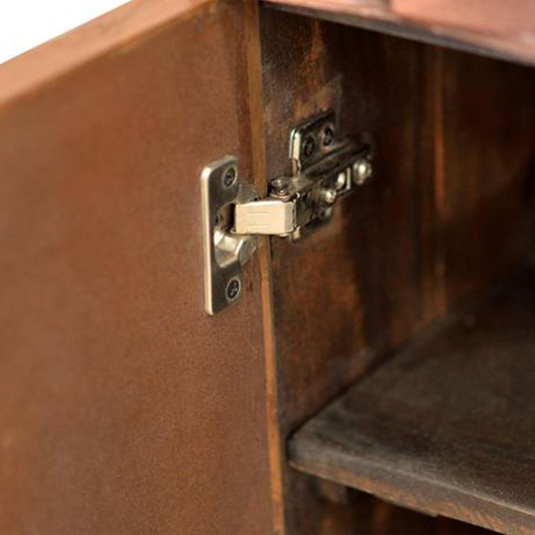 Pinole Sideboard - Copper Geometric - Mango Wood - 4 Door - Large - 170cm