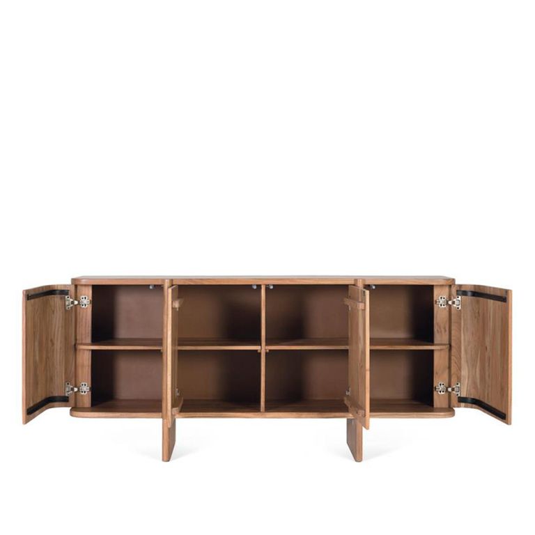 Ragusa Sideboard - Natural Acacia Wood - 4 Door - Large - 170cm