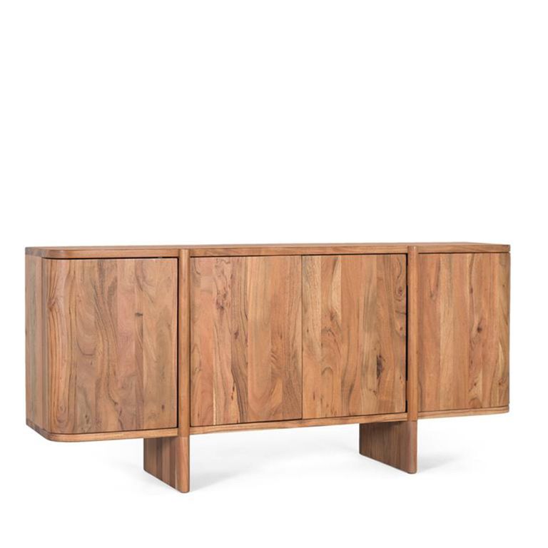Ragusa Sideboard - Natural Acacia Wood - 4 Door - Large - 170cm