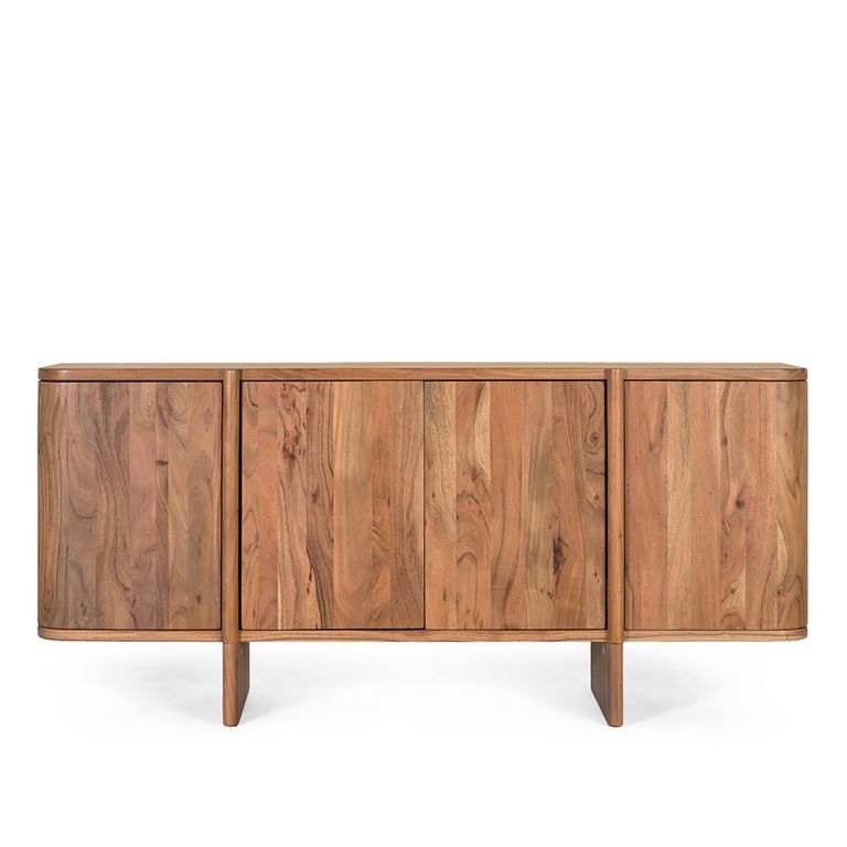 Ragusa Sideboard - Natural Acacia Wood - 4 Door - Large - 170cm