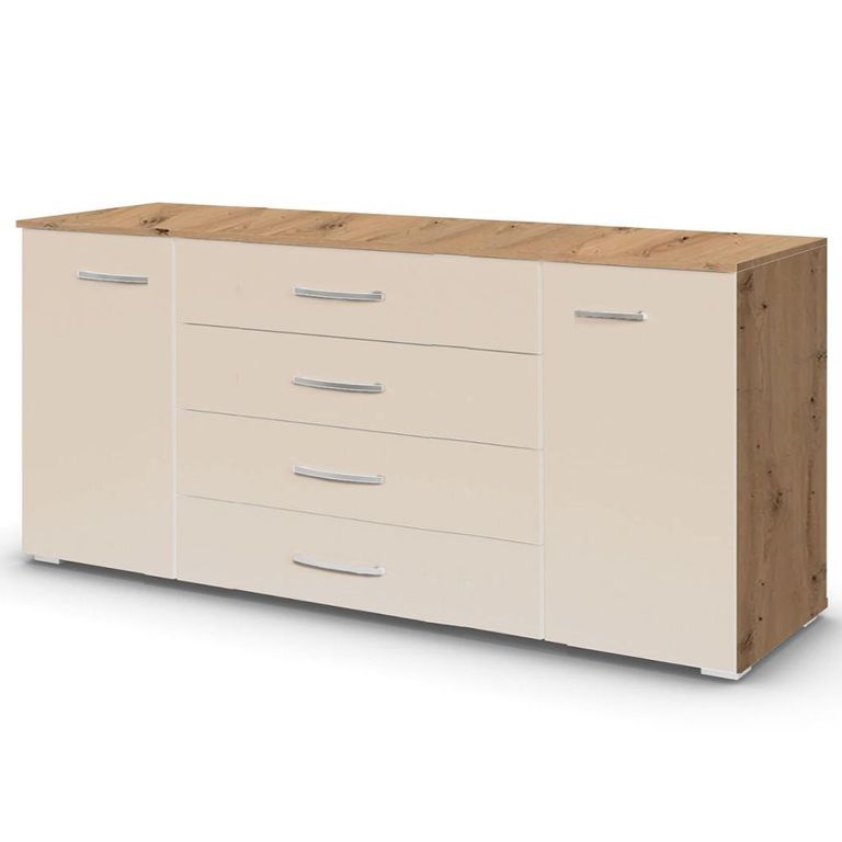 Aditio Large Sideboard - 160cm - 2 Door - Artisan Oak & Champagne