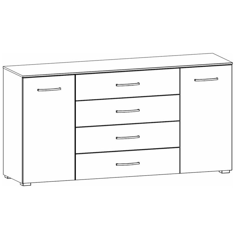 Aditio Large Sideboard - 160cm - 2 Door - Champagne