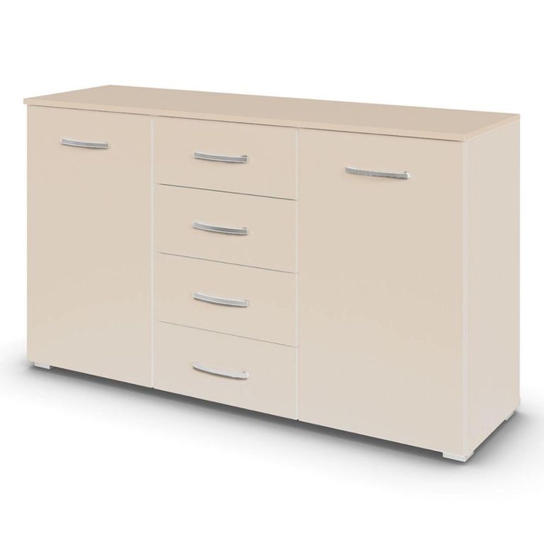 Rauch Aditio 2 Door Medium Sideboard with 4 Drawer - 120cm - Champagne