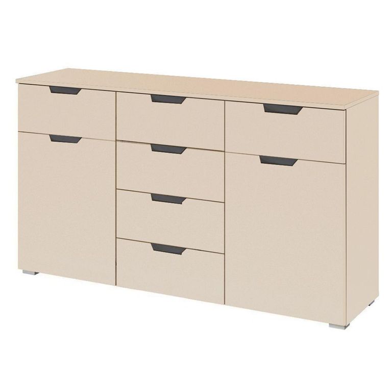 Aditio Medium Sideboard - 120cm - 2 Door - 6 Drawer - Champagne