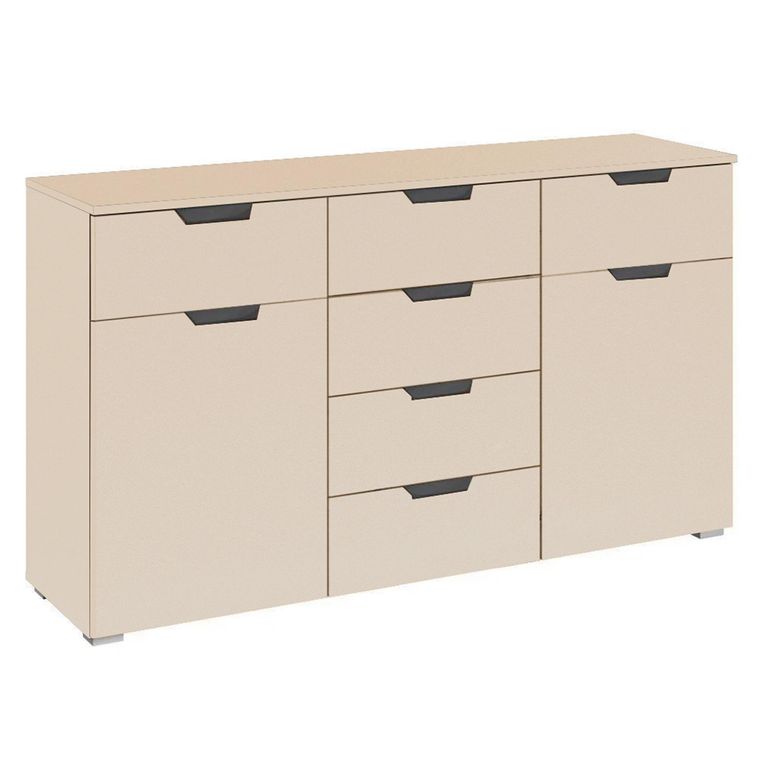 Aditio Medium Sideboard - 120cm - 2 Door - 6 Drawer - Champagne