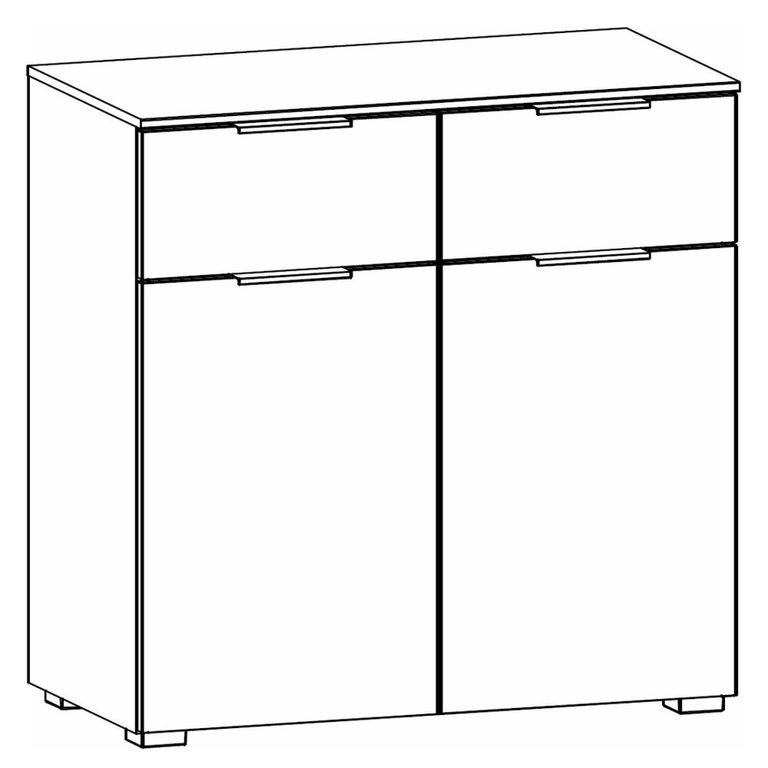 Rauch Alabama 2 Door Small Sideboard - 80cm - Sonoma Oak