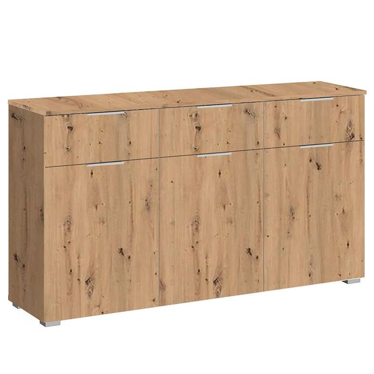 Rauch Alabama 3 Door Medium Sideboard - 120cm - Artisan Oak