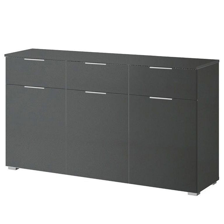 Rauch Alabama 3 Door Medium Sideboard - 120cm - Metallic Dark Grey